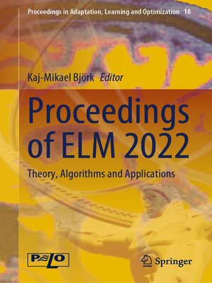 cover image of Proceedings of ELM 2022